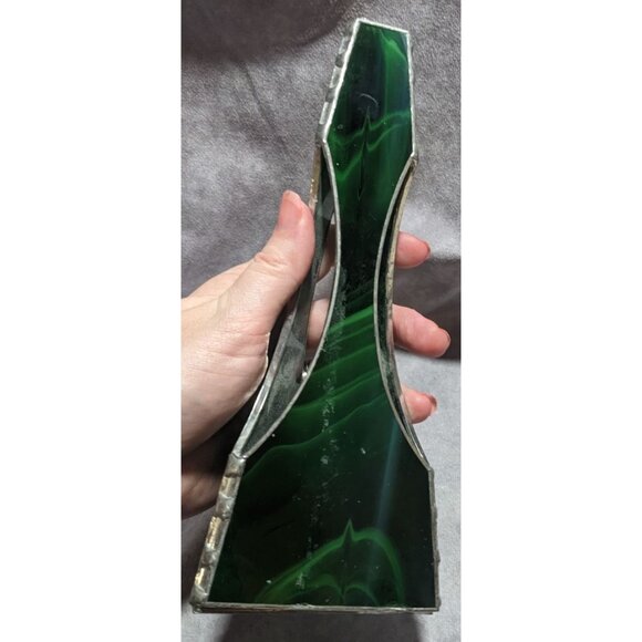 Green Marbled Stained Glass Decor - Picture 9 of 10